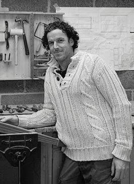 Darren Flintoff in his workshop, surrounded by hand tools